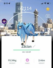 ✨ Raro Cartão de Localização de Fundo Zacian Osaka Brilhante✨ Pokémon Go Trade | PoGo comprar usado  Enviando para Brazil