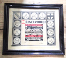 Alt meisterbrief bäcker gebraucht kaufen  Kranichfeld