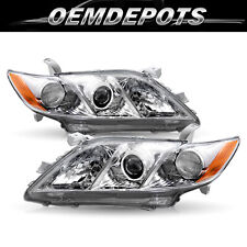 Usado, Faróis cromados para 2007 2008 2009 Toyota Camry âmbar canto projetor pares comprar usado  Enviando para Brazil