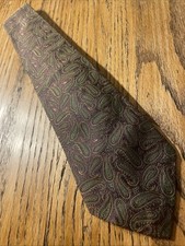 Usado, Gravata polo vintage em excelente estado usado Ralph Lauren brocado paisley seda feita à mão EUA comprar usado  Enviando para Brazil
