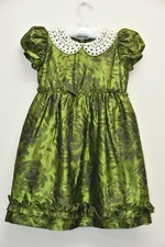 Nuevo Oscar de la Renta Niña Vestido de Seda Verde Jacquard Ganchillo Cuello 6T comprar usado Nuevo Oscar de la Renta Niña Vestido de Seda Verde Jacquard Ganchillo Cuello 6T comprar usado  Enviando para Brazil