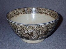 Tigela de porcelana pasta macia histórica inglesa c1810 marrom uva videira, usado comprar usado  Enviando para Brazil