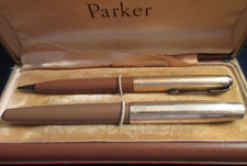 Caneta-tinteiro Parker vintage 1/8 14K GF e lápis mecânico folheado a ouro 1/10 16K comprar usado Caneta-tinteiro Parker vintage 1/8 14K GF e lápis mecânico folheado a ouro 1/10 16K comprar usado  Enviando para Brazil