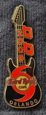 Broche de guitarra Hard Rock Cafe Orlando Black Hurricane com bandeiras de aviso comprar usado  Enviando para Brazil