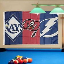 Buccaneers Lightning Rays 3 X 5 BANDEIRA 3X5 Banner Tampa Bay Novo EUA Tampabay Buccs comprar usado  Enviando para Brazil