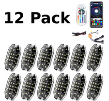 12PK Wide Angle RGBW Rock Lights App modo de música de voz para caminhão off road SUV ATV comprar usado  Enviando para Brazil