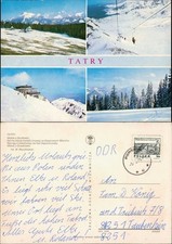 Pocztówka Zakopane Wysokie Tatry Wysokie Sporty Zimowe 1974 na sprzedaż  Wysyłka do Poland