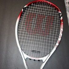 Raquete de tênis Wilson masculina titânio impacto choque macio ponte elétrica aderência 4 3/8 comprar usado Raquete de tênis Wilson masculina titânio impacto choque macio ponte elétrica aderência 4 3/8 comprar usado  Enviando para Brazil