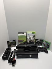 Pacote Kinnect Microsoft Xbox 360 S Slim preto 250GB testado funcionando com jogos, usado comprar usado  Enviando para Brazil