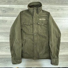 Jaqueta Hollister Masculina Grande La Jolla Utilitário Militar Botão para Cima Casaco Roupa de Trabalho, usado comprar usado  Enviando para Brazil