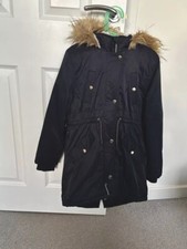 Girls navy parka for sale  WELLS