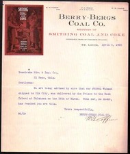 Berry bergs coal for sale  Lake Monroe