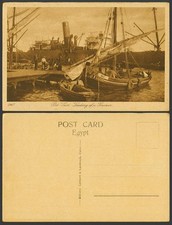 Cartão postal antigo do Egito Porto disse carregamento de um navio a vapor, barcos barco nº 160 comprar usado  Enviando para Brazil