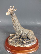 Estatueta de cobre fundido a frio estátua de girafa em repouso 5,5" decoração de prateleira de escritório comprar usado  Enviando para Brazil