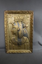 Bandeja decorativa rara de cobre feita à mão para faraós egípcios 28" X 18", usado comprar usado  Enviando para Brazil