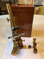 Antique brass microscope for sale Antique brass microscope for sale  STAMFORD