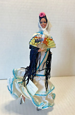 Muñeca Bailarina Flamenca Española Marín De Colección con Abanico Torero en Soporte 7" segunda mano  Embacar hacia Argentina