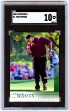 TIGER WOODS~2001 DECK SUPERIOR GOLF #1 SGC-10 GEM-MT CARTÃO DE CONTROLE REMOTO NOVATO CLASSIFICADO~NOVO ESTOJO comprar usado  Enviando para Brazil