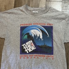 Camiseta Gráfica Religiosa Promise Keepers Frente Traseira Romanos 12: 2 Tamanho M Antiga 01’ comprar usado  Enviando para Brazil
