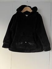 Black plush hoodie for sale  ABERGAVENNY