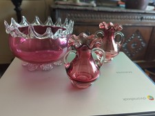 Small cranberry glass for sale  IVYBRIDGE