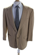 Jaqueta Blazer Masculina Club Room Camelo Solteiro Lapela Entalhada Bege Tamanho 44, usado comprar usado  Enviando para Brazil