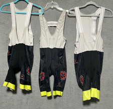 Lote de 3 pares de baberos cortos de ciclismo Bell blancos y negros para hombre talla grande acolchados segunda mano  Embacar hacia Mexico
