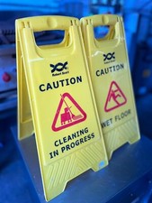 Yellow floor signs for sale  CREWKERNE