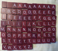 Scrabble tiles maroon for sale  Guilford