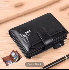 Leather wallet mens usato  Agliana