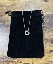 Swarovski heart rhodium for sale  BRAINTREE