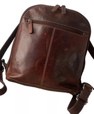 Usado, Mochila de couro vintage Jack George EUA marrom rústica desgastada boho anos 80 comprar usado  Enviando para Brazil