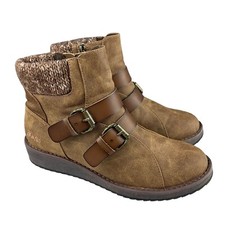 Botas femininas Blowfish Malibu tornozelo correto tamanho 8.5 marrom vegano fivela comprar usado  Enviando para Brazil