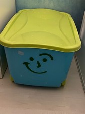 Coffre jouets bleu d'occasion Coffre jouets bleu d'occasion  Sciez