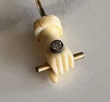 Pin adesivo antigo vitoriano ouro 14k mão diamante osso bastão comprar usado  Enviando para Brazil