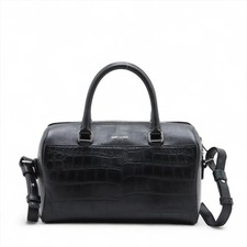 Saint Laurent Paris Baby Duffle croco tłoczenie x skóra 2-drożna torebka czarna 33 na sprzedaż  Wysyłka do Poland