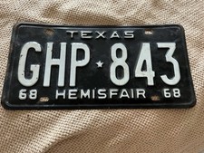 1968 texas license for sale  Blanco
