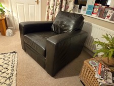 Brown leather sofa for sale  TOWCESTER