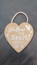 Hanging wooden heart for sale  BEXLEYHEATH