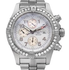 Breitling Super Avenger A13370 Auto 48mm Moldura de Diâmetro Personalizado Mostrador Branco Chrono w.P comprar usado  Enviando para Brazil
