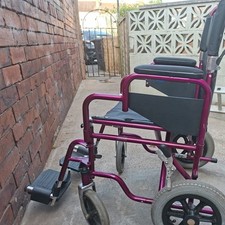Attendant wheelchair purple for sale  CASTLEFORD