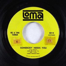 Northern Soul 45 - Ike & Tina Turner - Somebody Needs You - Loma comprar usado  Enviando para Brazil