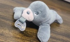 Suporte para chupeta Philips Avent Soothie Snuggle Paci selo cinza pelúcia comprar usado  Enviando para Brazil