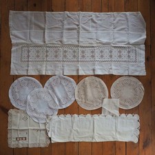 Vintage Lote De 9 Croché Tapetes de Mesa Revestimientos Runners Salvamanteles comprar usado  Enviando para Brazil