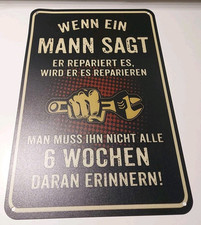 Blechschild werkstatt spruch gebraucht kaufen  Salzgitter