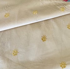 Amostra de seda antiga de insetos abelhas douradas 28x25 da França material de tecido francês o comprar usado  Enviando para Brazil