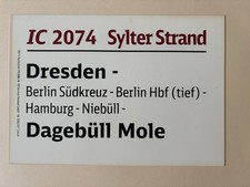 Zuglaufschild 2074 sylter gebraucht kaufen Zuglaufschild 2074 sylter gebraucht kaufen  Coburg