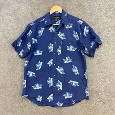 Camisa masculina carícia de seda tamanho P pequena seda pura azul cupido anjos botão para cima 34007 comprar usado  Enviando para Brazil