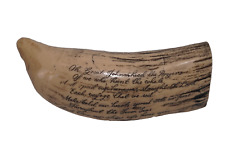 Whaler's Prayer Scrimshaw "Oh Great Jehovah ..." carved whale tooth reproduction comprar usado  Enviando para Brazil