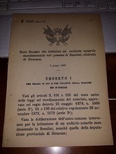 Regio decreto 1888 usato  Italia